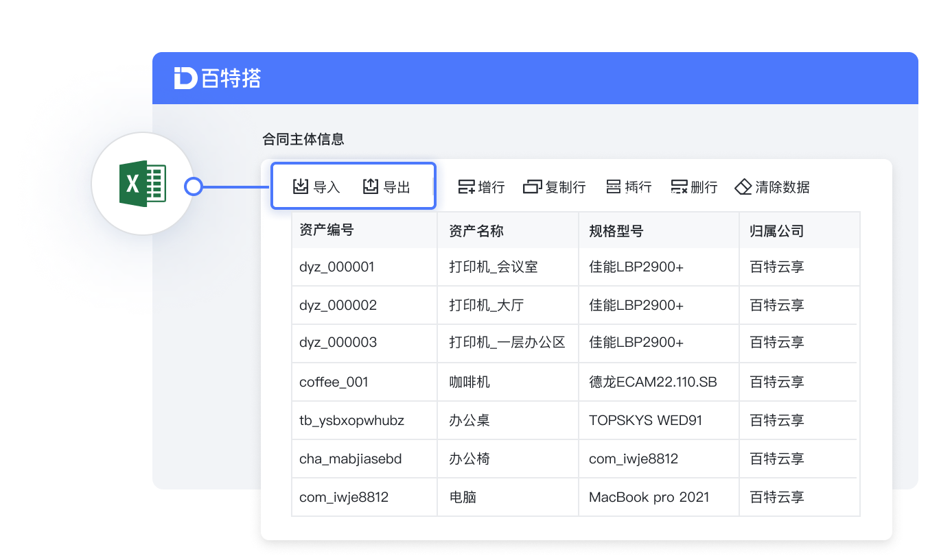 支持导入导出、批量提交
